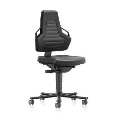 ESD-Arbeitsstuhl bimos Premium mit Rollen, Sitz-Höhenverstellung von 450-600 mm
