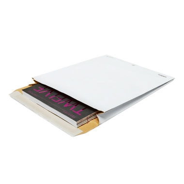 Papierpolstertasche weiß mit Seitenfalte, terra, 275 x 390 x 40 mm, DIN B4+ 3