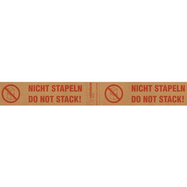 Warnband Papier terra 115 µ, Nicht stapeln! Do not stack!