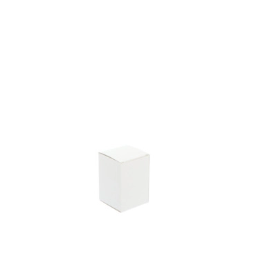 Faltschachtel aus Vollpappe, 70 x 70 x 100 mm, weiß, 500 g/m²