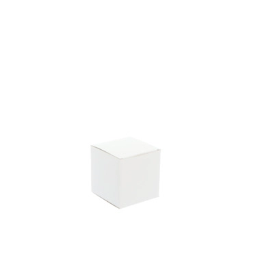 Faltschachtel aus Vollpappe, 100 x 100 x 100 mm, weiß, 500 g/m²