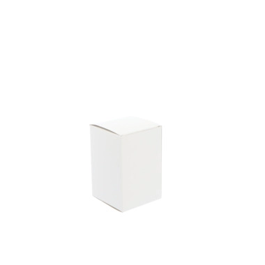 Faltschachtel aus Vollpappe, 100 x 100 x 150 mm, weiß, 500 g/m²