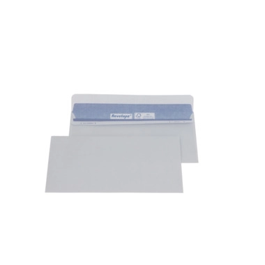 Versandtasche/Briefumschlag, 112 x 225 mm, weiß, DIN lang, ohne Fenster, 90 g/m²