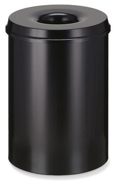 Sicherheits-Papierkorb, selbstlöschend, 30 l, Ø 33,5 cm, H 47 cm, schwarz