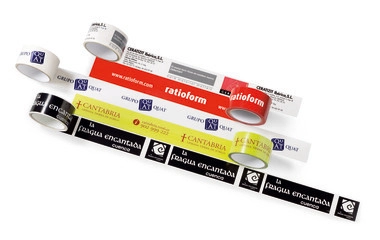 PP-Packband ratioTape, individuell bedruckt, 66 m lang, 50 mm breit 1