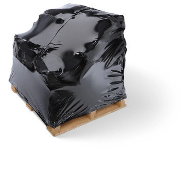 Schrumpffolie, schwarz, 1250 + 850 x 1200 mm, 125 µ, f. 700 mm Palettenhöhe 2