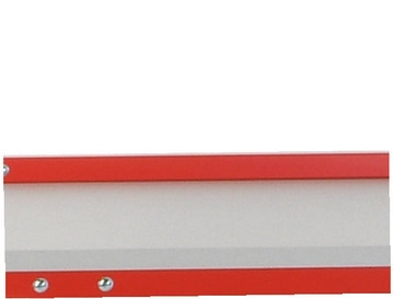 Packtisch-System, Rückwandboard, Befestigung am Tisch, 2000 x 40 x 40 mm, rot