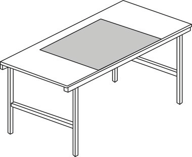 Packtisch-System, Ablageboard, Holz, 1600 x 400 mm, grau 3