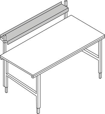 Packtisch-System, Formularablage, Stahl, 1630 x 230 (DIN A4) mm, silbergrau