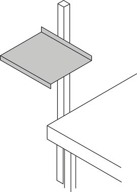 Packtisch-System, Ablageboard, Holz, 1600 x 400 mm, grau 9