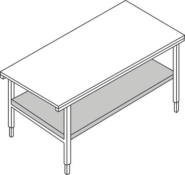 Packtisch-System, Zwischenboden, 1730 x 770 x 18 mm, grau