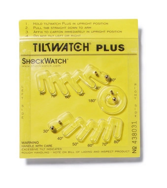 Tiltwatch® Plus, Kippindikator inklusive Warnetikett, 118 x 118 x 6 mm 2