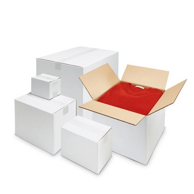 Wellpapp-Karton, weiß, 160 x 160 x 90 mm, 1-wellig 1