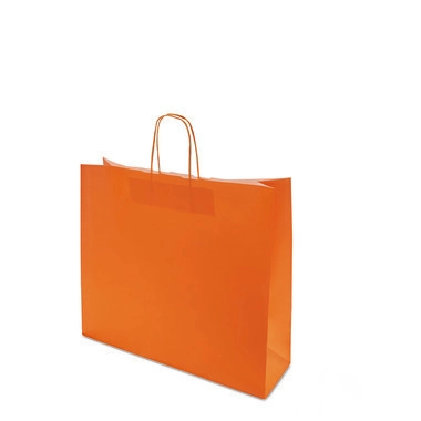 Papiertragetasche, 420 x 130 x 370 mm (B x T x H), orange
