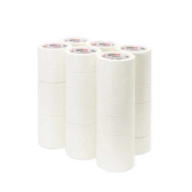Spar-Set mit 36 Rollen PVC-Packband, Breite 50 mm, Länge 66 m, 55 µ, weiß