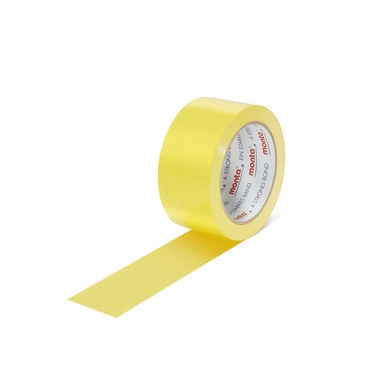 Klebeband/Selbstklebefilm (PVC), gelb, 50 mm Rollenbreite, Stärke 57 µ