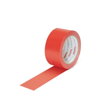 Klebeband/Selbstklebefilm (PVC), rot, 50 mm Rollenbreite, Stärke 57 µ