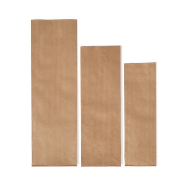 Blockbodenbeutel Papier, B + Falte x L 70 + 40 x 205 mm, braun 3