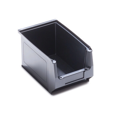 ESD-Sichtlagerkasten aus Kunststoff, 230 x 150 x 130 mm, schwarz