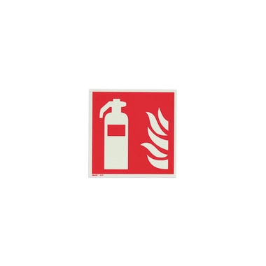 Brandschutzschild „Feuerlöscher“, L 150 mm, Kunststoff, Schraubenmontage