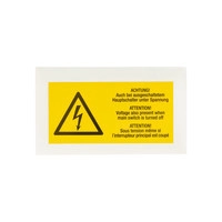 Warnschild "Warnung vor elektrischer Spannung & Hinweistext"