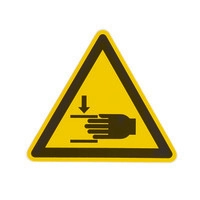 Warnschild "Warnung vor Handverletzung"